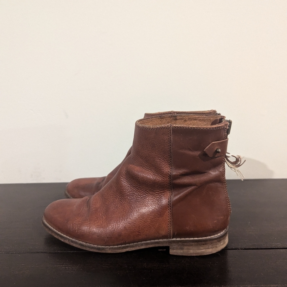 Madewell brown leather booties - Picture 2 of 7